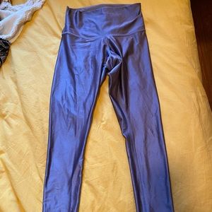 DYI Metallic Purple Yoga Leggings Small